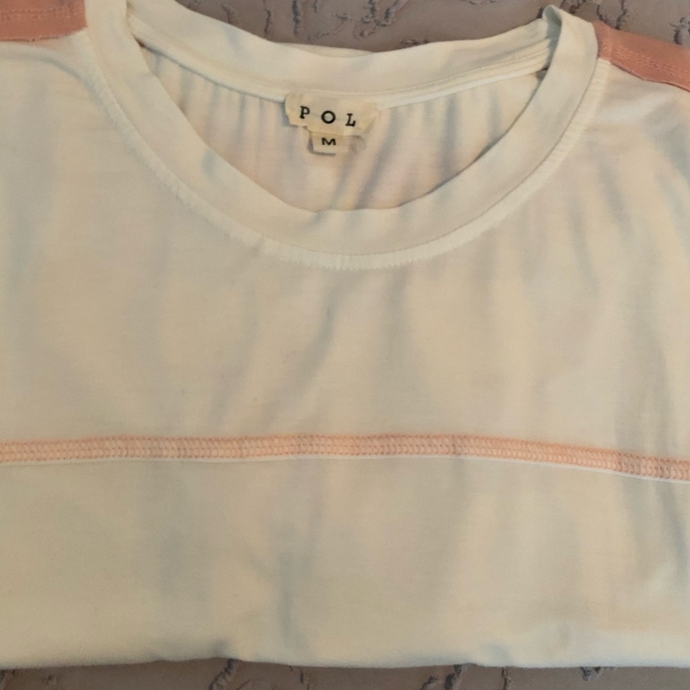 POL Soft White and Blush “91” Top